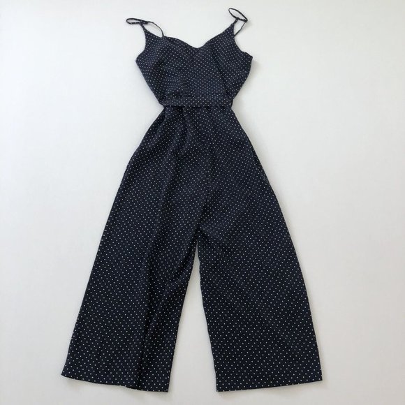 Carolina Belle Romper Women's 2 Blue Polka Dot Toe Front Spaghetti Strap Size 2 - Picture 10 of 16